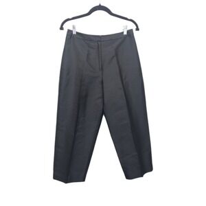 Vintage Talbots Petites Women's Size 6P Pure 100%Silk Black High Rise Dress Pant